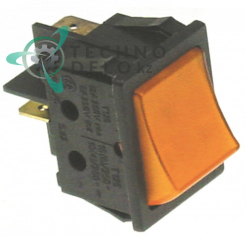 Выключатель оранжевый 250V 1NO/лампа 12V 30x22мм IP40 12020974 R723027 для Fagor HCG-10-11 и др.