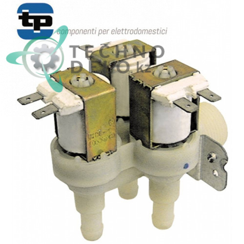 Клапан электромагнитный тройной TP 3/4 11.5мм 230VAC 26632 для Hoonved, Whirlpool и др.