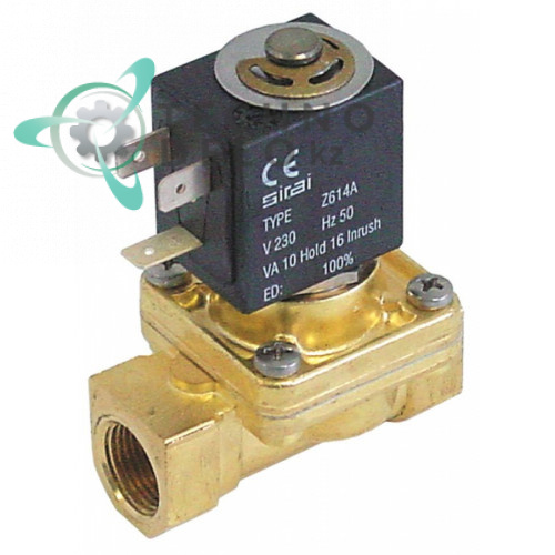 Клапан электромагнитный Sirai L145-R 3/8 L60мм катушка Z614A 230VAC