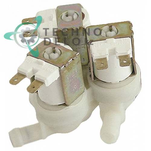 Клапан электромагнитный тройной TP 22507P 230VAC 3/4 d11.5мм 0E0330 для Electrolux, Silanos, Whirlpool и др.
