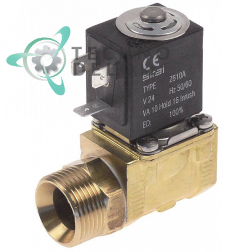 Клапан электромагнитный Sirai L140-D 24VAC 3/4AG 1/2IG L61мм Z610A 120192 для Comenda и др.