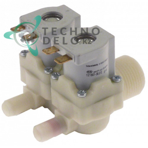 Клапан электромагнитный Interelektrik 230VAC 3/4 d10.5мм 3 л/мин 201142 для печи MKN CGE11-L и др.