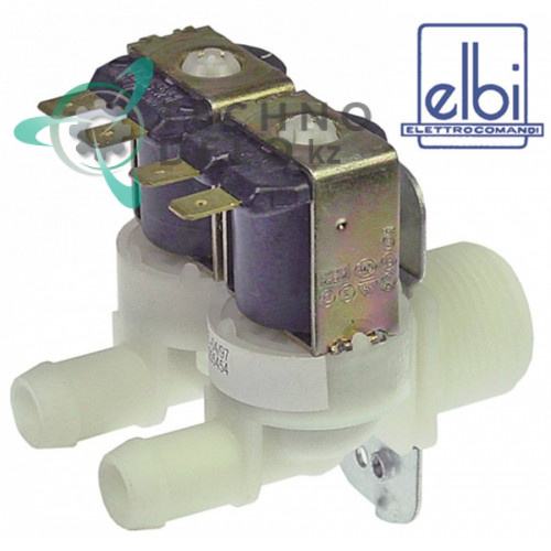 Клапан электромагнитный двойной Elbi 230VAC 3/4 d14мм 069262 для AGA, Winterhalter, Zanussi и др.