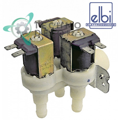 Клапан электромагнитный тройной Elbi 230VAC 3/4 d11.5мм 120179 для Comenda, Dihr, Zanussi и др.