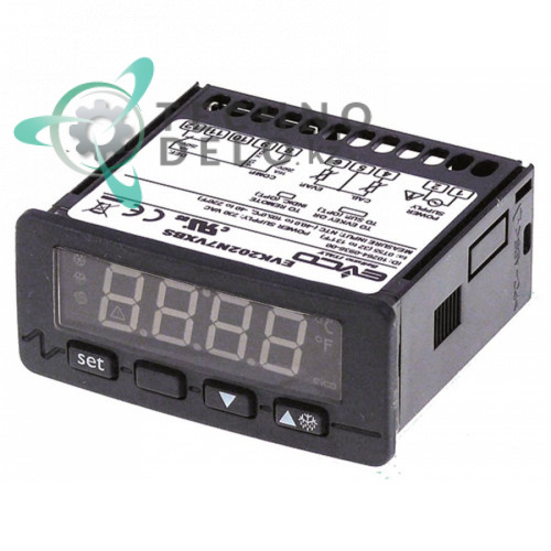 Контроллер EVCO EVK202N7VXBS 71x29мм 230VAC датчик NTC/PTC 2 реле диапазон измерений -50 до +150°C