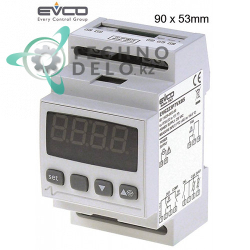 Контроллер EVCO EV6223P7VXBS 90x53мм 230VAC датчик NTC/PTC 3 реле IP54 диапазон -50 до +150