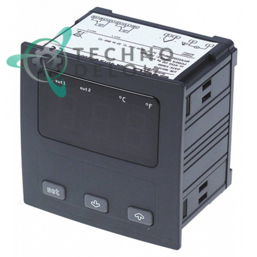Контроллер EVCO EV9412J6 92x92x78мм 24/230 VAC датчик TC (J,K) 2 реле IP54 диапазон измерений -99 до +800 °C