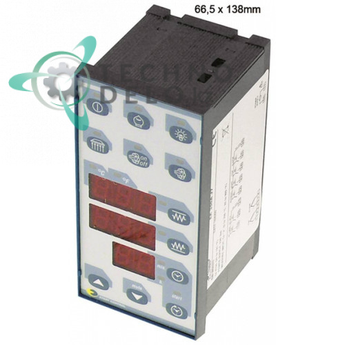 Контроллер EVCO EK356AJ7 66,5x138мм 230VAC датчик TC (J,K) 6 реле IP54