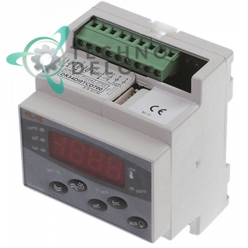 Контроллер Eliwell EWDR985 DR34DI0TCD700 70x85мм 230VAC датчик NTC/PTC 4 реле диапазон -55 до +150°C