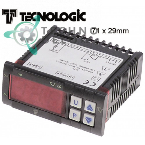 Электронный регулятор TECNOLOGIC TLE20DSK 230VAC тип датчика NTC/PTC