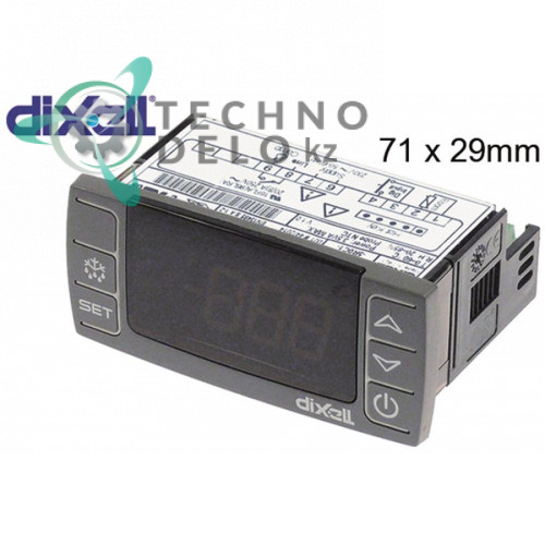 Контроллер Dixell XR02CX-5N0C1 71x29x56мм 230VAC NTC 005050168 E20A111C4D00 для Gamko, Horeca Select, Izmak и др.