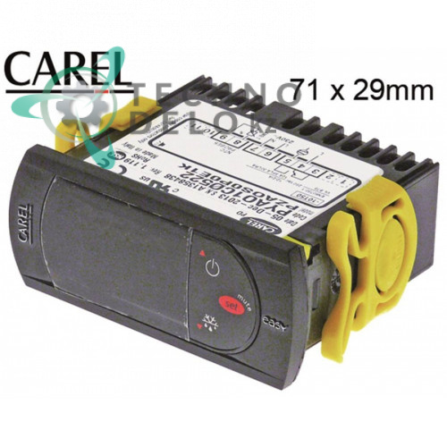 Контроллер CAREL PYAO1C0522 71x29x59мм 230VAC датчик NTC -50 до +90°C 74700881 для оборудования Afinox и др.