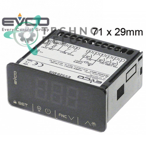 Контроллер EVCO EV3294N9 71x29мм 115-230VAC датчик NTC/PTC 4 реле для холодильного оборудования