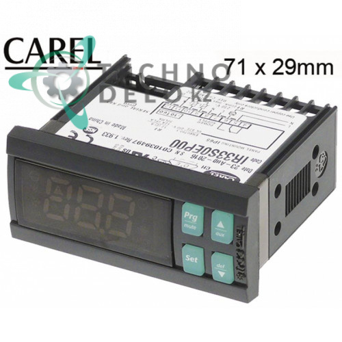 Контроллер CAREL IR33S0EP00 71x29x57мм 230VAC датчик NTC IP65 для управления охлаждаемыми прилавками и витринами