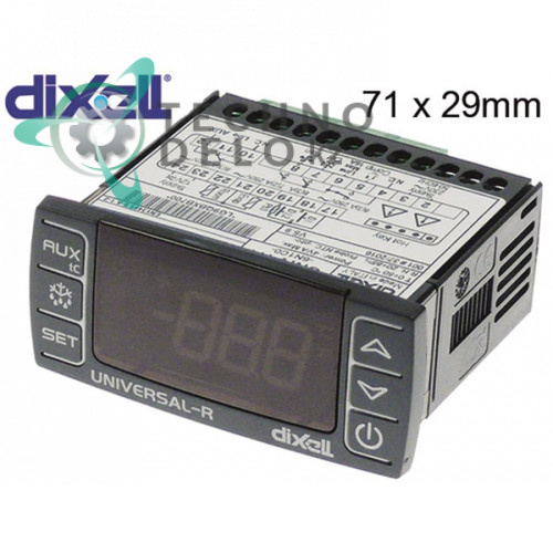 Контроллер Dixell UNIVERSAL-R4 71x29мм 230/12 VAC/VDC датчик NTC/PTC/DI 4 реле для холодильного оборудования