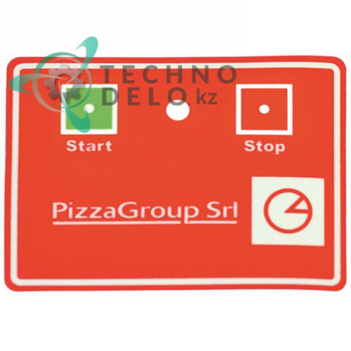 Стикер Start/Stop 100x80мм 5800370 A93OL78007 CO1909 тестораскаточной машины Amatis, Pizza Group, Fimar и др.