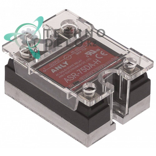 Реле твердотельное Anly ASR-75DA-H 1 фаза 75A 48-480V/4-32VDC 47,5x43мм для оборудования HoReCa и др.