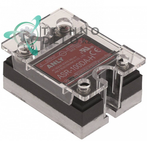 Реле твердотельное Anly ASR-100DA-H 1 фаза 100A 48-480V/4-32VDC 47,5x43мм для оборудования HoReCa и др.