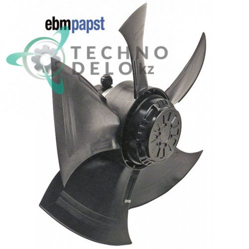 Вентилятор EBM-Papst A4D500-AM03-01 400В 720Вт 1390об/мин D-500мм 5 лопастей 70705 для Foinox, I Ovens, Mito и др.