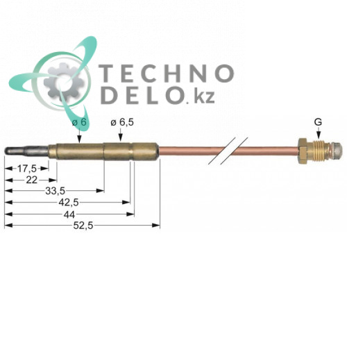 Термопара SIT G1040209 соединение с газовым краном M9x1 L-1200мм наконечник ø6мм для AMBACH, MBM, TECNOINOX и др.