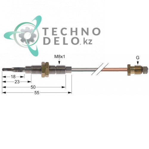 Термоэлемент никелеровонный L-750мм M8x1 для оборудования Falcon и др.