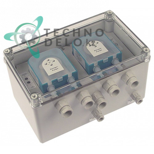 Дозатор двойной PLAS-CONT DU02T6.15 230VAC IP65 моющее средство/ополаскиватель 